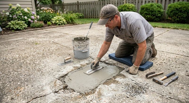 Cement Patio Repair in Des Moines, IA