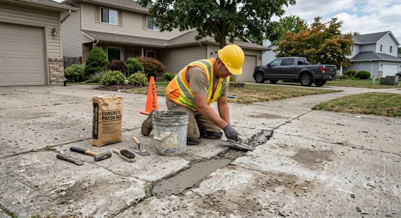 Concrete Driveway Repair in West Des Moines, IA