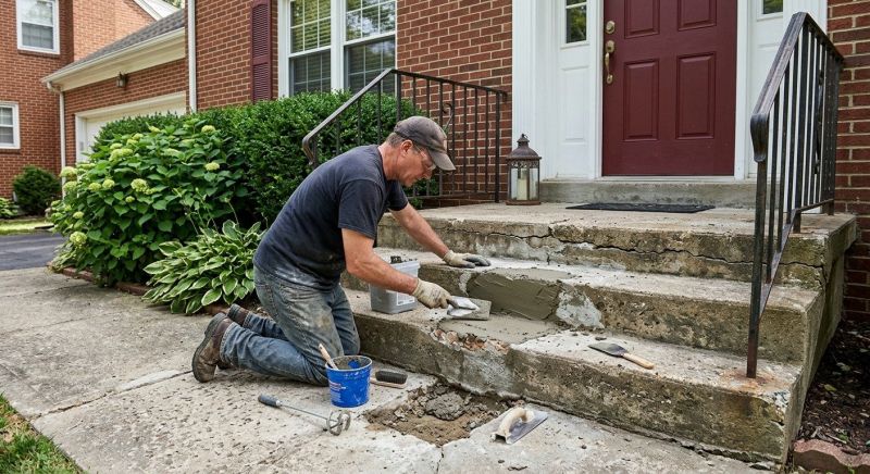 Patio Stairs Repair in West Des Moines, IA
